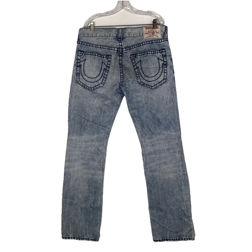 true religion jeans Men's 36x33 straight Light Budding Wash